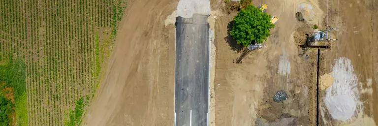End of the road - visible from air.