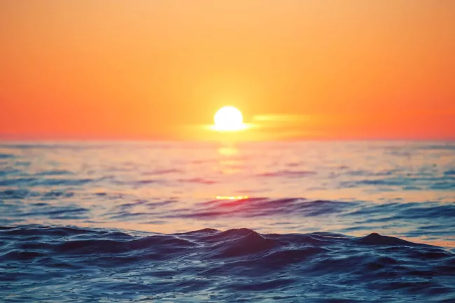 sunset over the sea